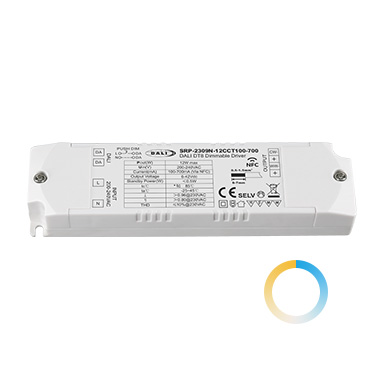 12W 恒流 NFC DALI-2 DT8 調光調色電源100-700mA