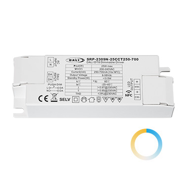 25W 恒流 NFC DALI-2 DT8 調光調色電源250-700mA