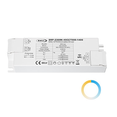 45W 恒流 NFC DALI-2 DT8 調光調色電源500-1400mA