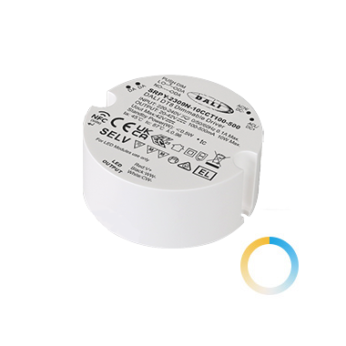 10W 恒流 NFC DALI-2 DT8  圓形調光調色電源100-500mA