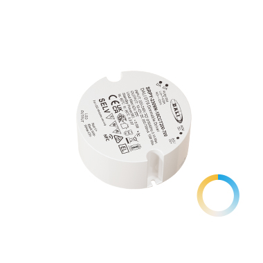 15W 恒流 NFC DALI-2 DT8 圓形調光調色電源 200-700mA